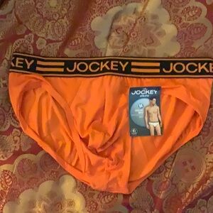 Men’s Jockey Cooling Mesh Microfiber Stretch Brief Underwear Size Large Orange